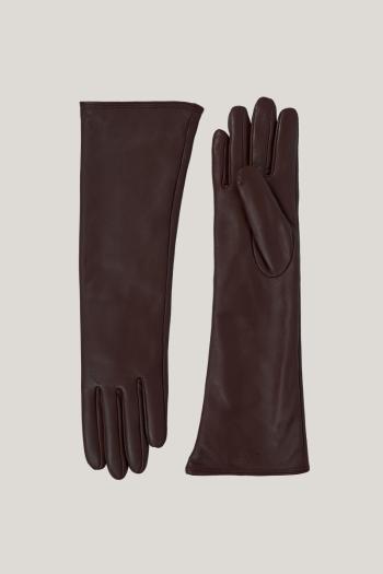 RUKAVICE GANT LONG LEATHER GLOVES SOIL BROWN