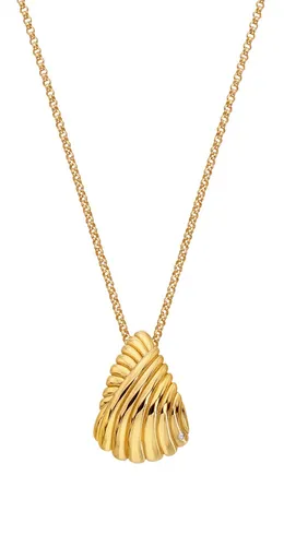 Hot Diamonds Slušivý pozlacený náhrdelník s diamantem Golden Edit Hope DP1084