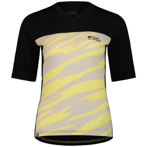 MONS ROYALE REDWOOD ENDURO W Dámské funkční cyklo triko z merino vlny, černá, velikost