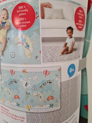 SKIP HOP Podložka na hraní bez PVC a BPA 218x132cm Malý cestovatel 0m+