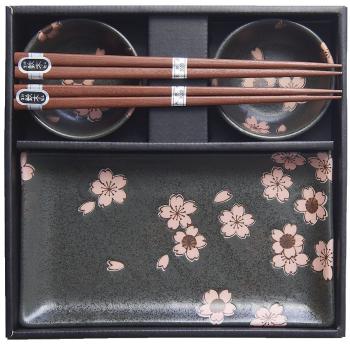 Sushi set Black & Pink Sakura MIJ 4 ks