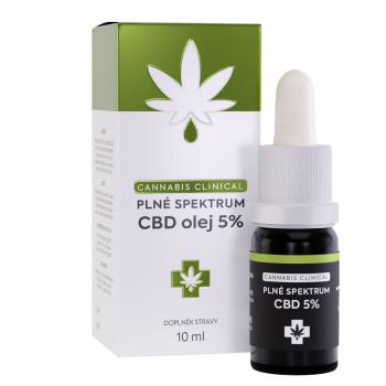 Cannabis Clinical Plné spektrum CBD olej 5% 10 ml