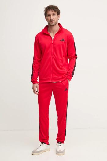 Tepláková súprava adidas 3S TR TT TS pánska, červená farba, JI8852