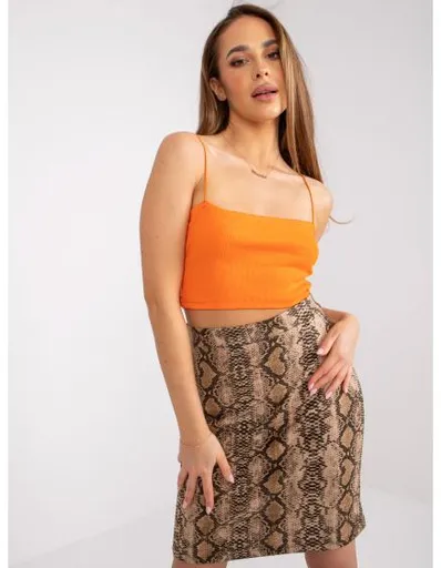 Dámská sukně se zvířecím potiskem mini AMALLIA tmavě béžová