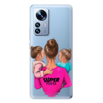 Odolné silikonové pouzdro iSaprio - Super Mama - Two Girls - Xiaomi 12 Pro