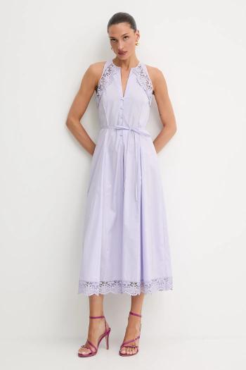 Šaty Twinset fialová farba, maxi, áčkový strih, 251TT2090