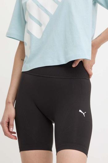 Tréninkové šortky Puma Shapelux Seamless černá barva, hladké, high waist, 524386