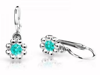 Cutie Jewellery Dětské náušnice z bílého zlata C2030-10-X-2 světle zelená