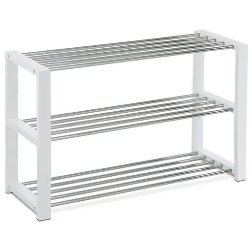 Botník 3 patra, bílá, 80 x 30 x 50 cm, 3 patra