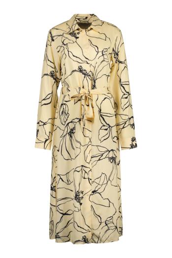 ŠATY GANT SLIM LINE DRAWING SHIRT DRESS DUSTY LIGHT YELLOW