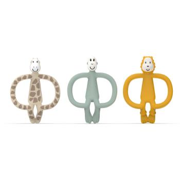 Matchstick Monkey Animal Teether Gift Set dárková sada pro děti Giraffe Gigi, Lion Luda, Monkey Mint