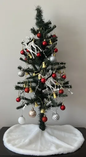 Christmas Tree Rug Pelush Christmas - Ecru