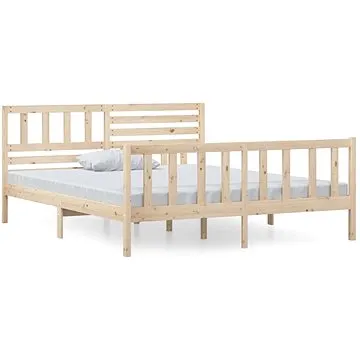 Rám postele masivní dřevo 140 × 190 cm, 3101133 (3101133)