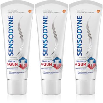 Sensodyne Sensitivity & Gum Whitening bělicí zubní pasta pro ochranu zubů a dásní 3x75 ml