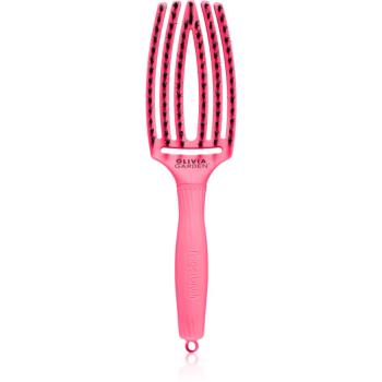 Olivia Garden Fingerbrush L´amour plochý kartáč na vlasy Hot Pink 1 ks