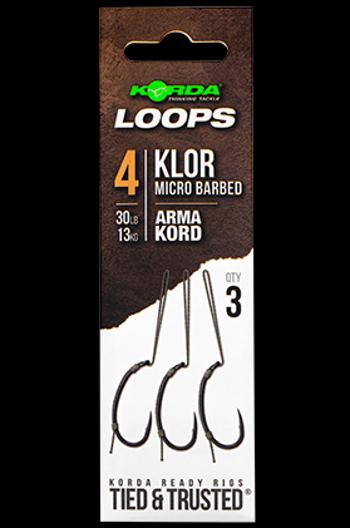 Korda hotové montáže loop rigs klor - háček 4 nosnost 30 lb