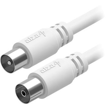 AlzaPower Core Coaxial IEC (M) - IEC (F)  1m bílý (APW-CBCTVMF11B)