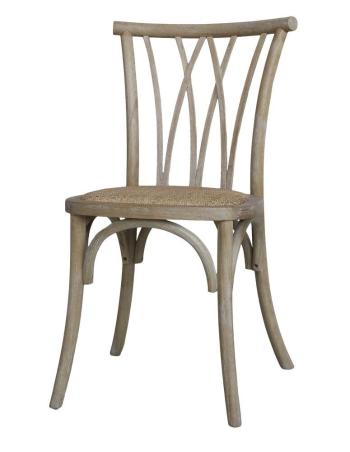 Přírodní dřevěná židle s ratanovým výpletem Old French chair - 50*53*90cm  41075400