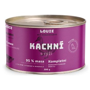 LOUIE KACHNÍ S RÝŽÍ 200 G Psí konzerva, fialová, velikost