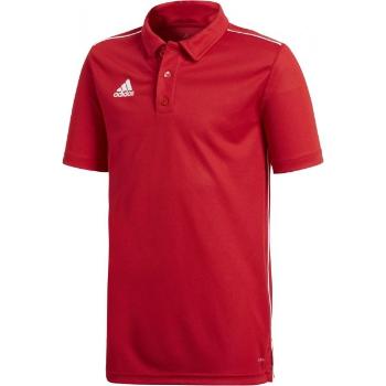 adidas CORE 18 POLO SHIRT Chlapecké polo tričko, červená, velikost