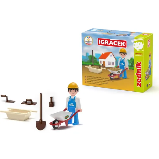 Igráček Zedník - figurka s motůčkem a nářadím