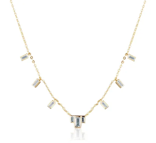 JVD Elegantní pozlacený náhrdelník se zirkony SVLN0553XK5GO45