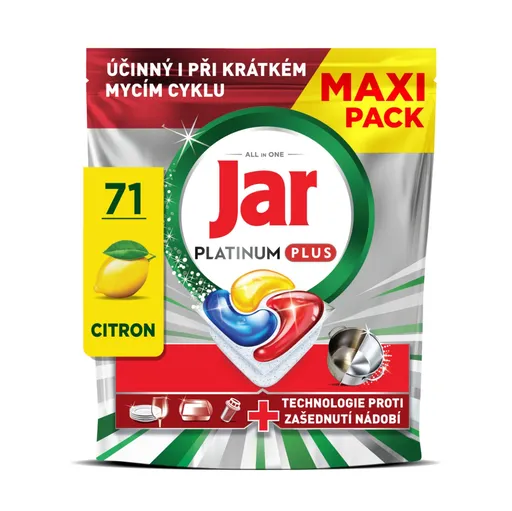 Jar Platinum Plus Lemon kapsle do myčky 71 ks