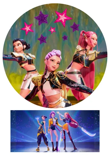 Personal Jedlý obrázek na dort - KPop Demon Hunters Veľkostť jedlý papier: Fondán 0,5 mm