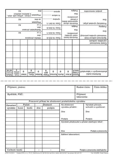 Tiskopis NEM. Laboratorní štítek A6 DITIS