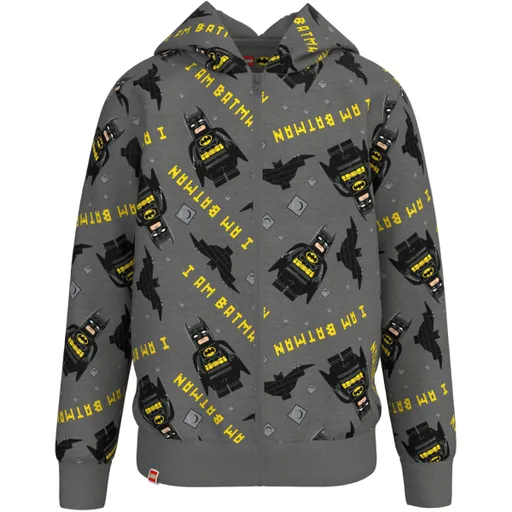 LEGO® kidswear CARDIGAN W. HOOD Chlapecká mikina, tmavě šedá, velikost