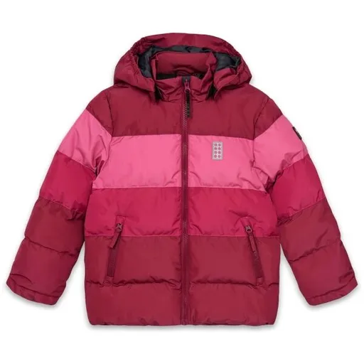LEGO® kidswear LWJIPE 705 Dívčí lyžařská bunda, červená, velikost