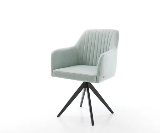 Otočná židle Greg-Flex mentolová křížová podnož hranatá černá