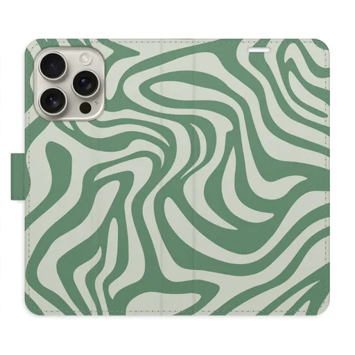 Flipové pouzdro iSaprio - Zebra Green 02 - iPhone 16 Pro