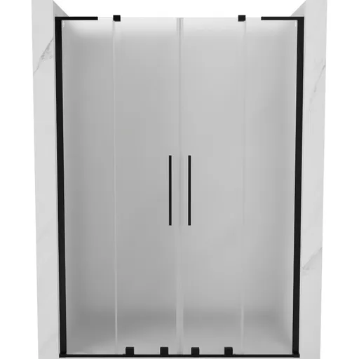 MEXEN/S Velar L Duo posuvné sprchové dveře 140, dekor, černá 871-140-003-32-70