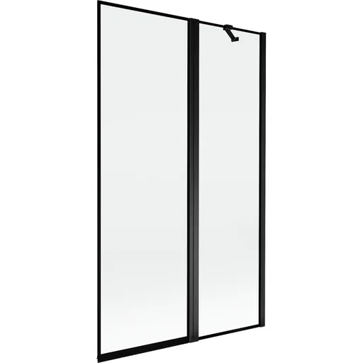MEXEN MIST vanová zástěna 110x150 cm 6mm f+s, černá, okraj, pravá 8A9-110-011-70-70-P
