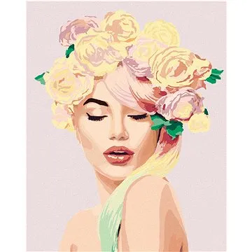 Diamondi - Diamantové malování - KRÁSNÁ LETNÍ DÍVKA, 40x50 cm, bez rámu a bez vypnutí plátna (603838A)