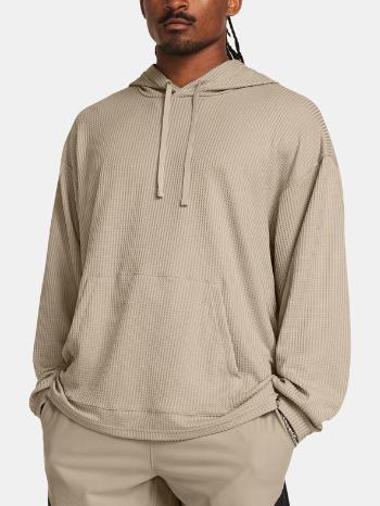 Under Armour UA Rival Waffle Hoodie Mikina Hnědá