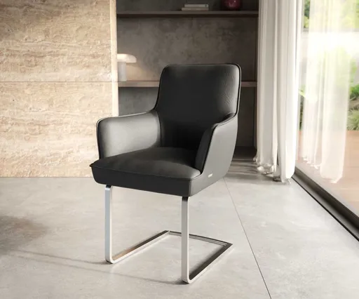 Jídelní židle Heira-Flex s područkami konzolová podnož plochá