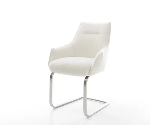 Jídelní židle Alja-Flex s područkami bouclé měkký béžová