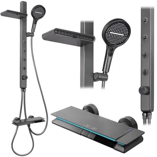 REA Sprchový set Karl  Titanium REA-P4880