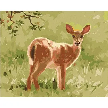 Zuty - Malování podle čísel - POHLED SRNA V TRÁVĚ (D. RUSTY RUST), 80x100 cm, vypnuté plátno na rám (HRAmmb03201nad)