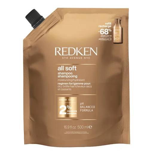 Redken Zjemňující šampon pro suché a křehké vlasy All Soft (Shampoo) 500 ml - náhradní náplň