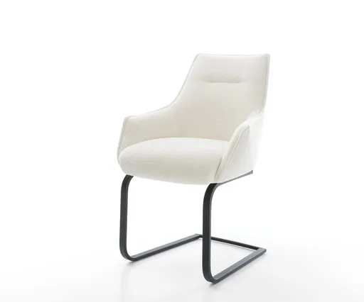 Jídelní židle Alja-Flex s područkami bouclé měkký béžová