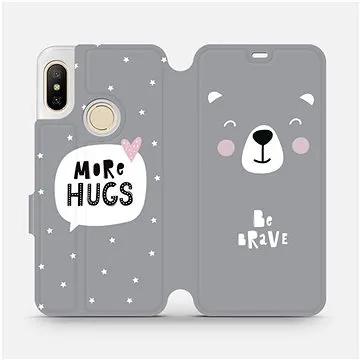 Flipové pouzdro na mobil Xiaomi Mi A2 Lite - MH06P Be brave - more hugs (5903226743308)