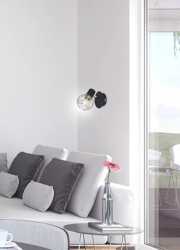 Nástěnná lampa 1X40W E14 černá/chrom OSLO