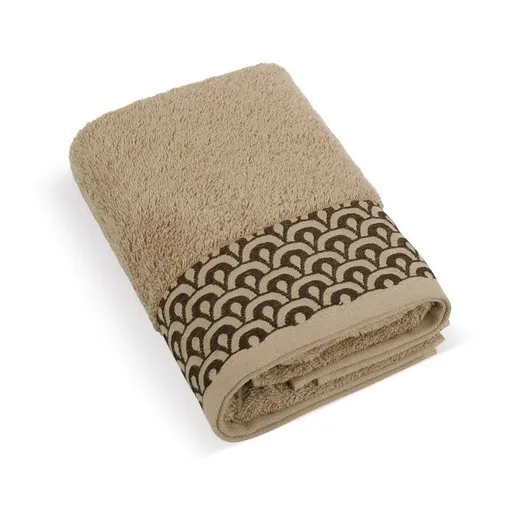 Bellatex Froté ručník Krajka hnědá, 50 x 100 cm