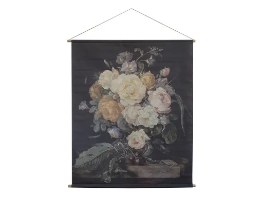 Nástěnná vintage mapa s květy Floral print II - 124*145 cm Chic Antique