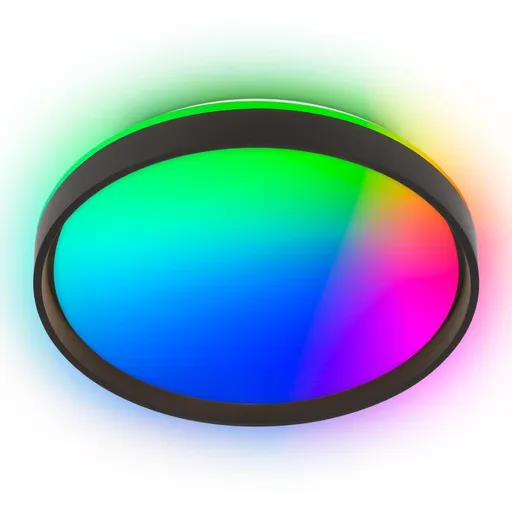 BRILONER Jus stropní svítidlo pr.48 cm - 44W, 4800lm, LED, stmívatelné, dálkový ovladač, RGBIC, CCT, černá/bílá 3944015