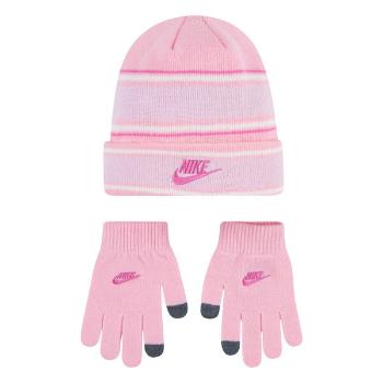 Nike multi stripe beanie set o/s