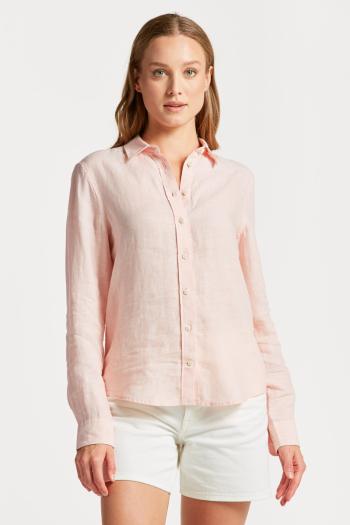 KOŠILE GANT REG LINEN CHAMBRAY SHIRT GUAVA ORANGE